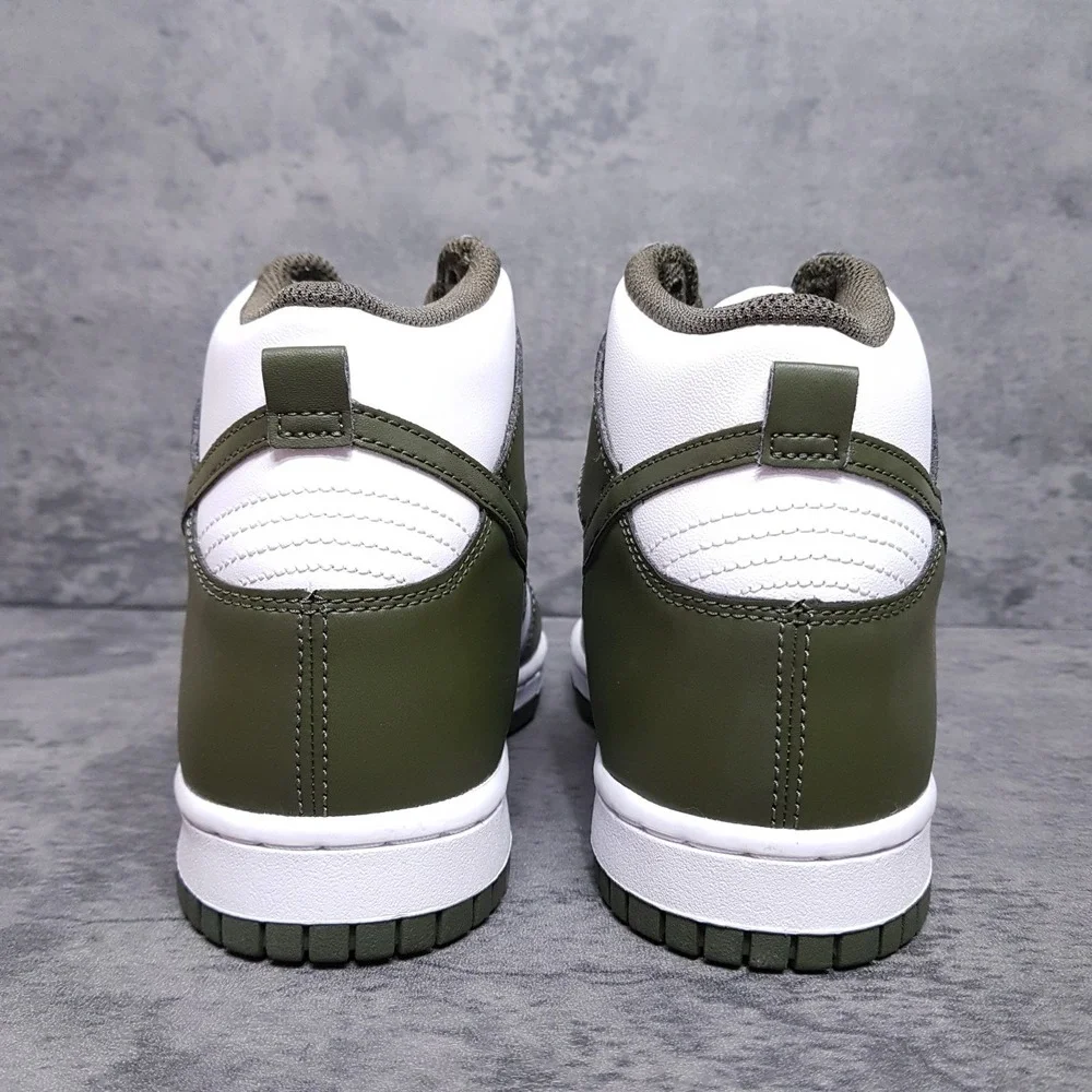NIKE Dunk High Top Shoes GS Kids‎ 7 Y Womens 8.5 White Cargo Green DB2179-105